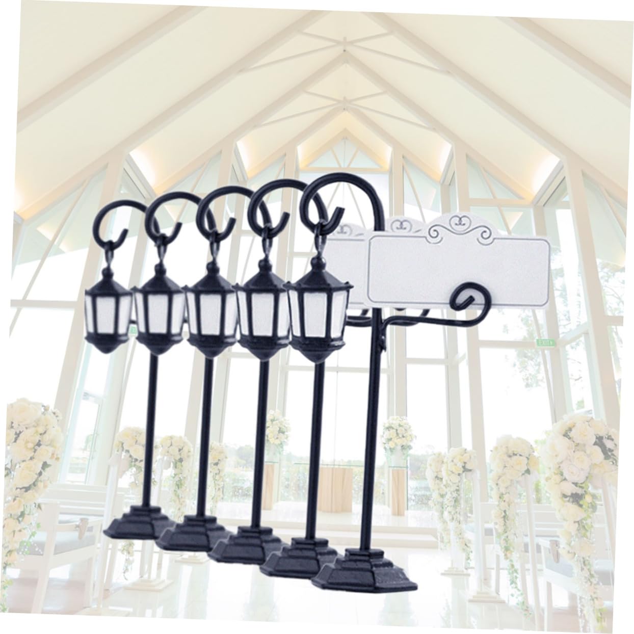 DOITOOL 18stücke Hochzeitsplatzkartenhalter Kreative Tischdeko Für Hochzeit Elegante Schwarze Lampenhalter Für Namensschilder Fotos Und Karten Für Hochzeitsfeiern Und Dekorationen