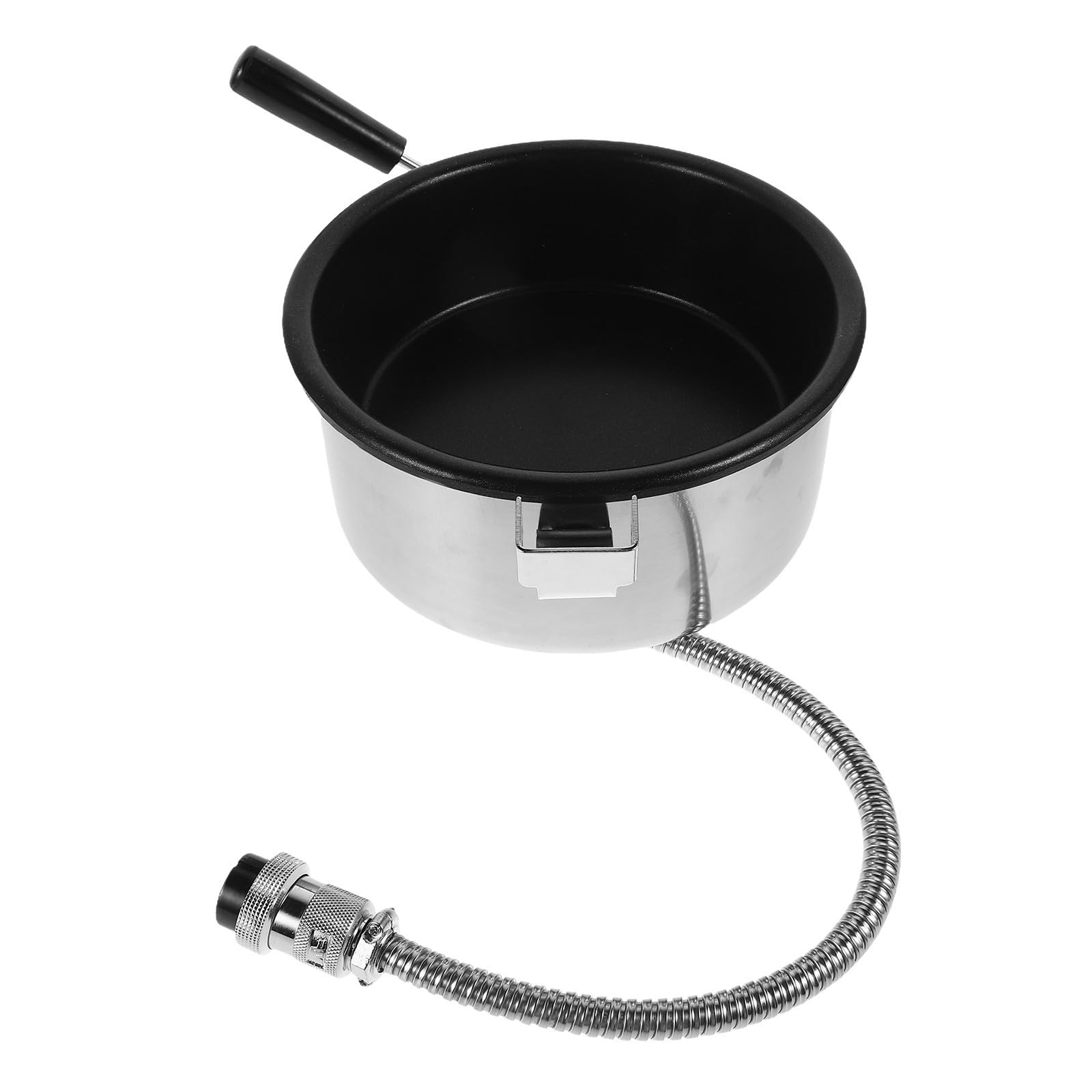 Popcornkessel 8 Unzen aus Aluminiumlegierung, Antihaftbeschichtet | Ersatzteil für Popcornmaschinen, Silber, Schnelles Erhitzen, Leichtes Design für Zuhause und Familienfeiern