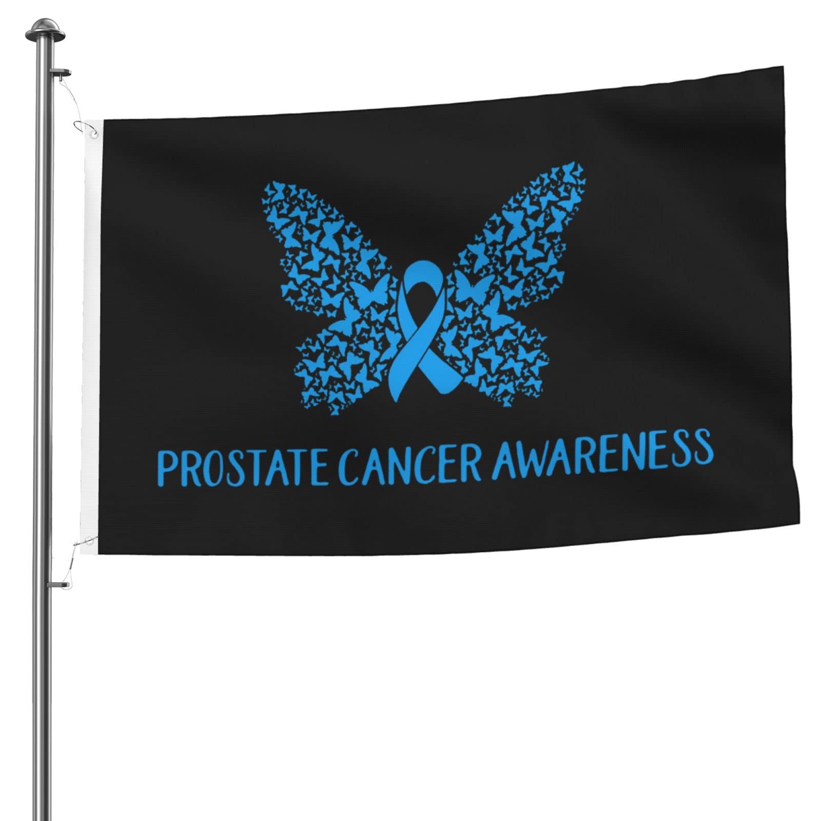 Pirate Flag Prostate Cancers Awareness Fade Resistant Weatherproof Decoration Banner For Pub Indoor Beach 90X150Cm