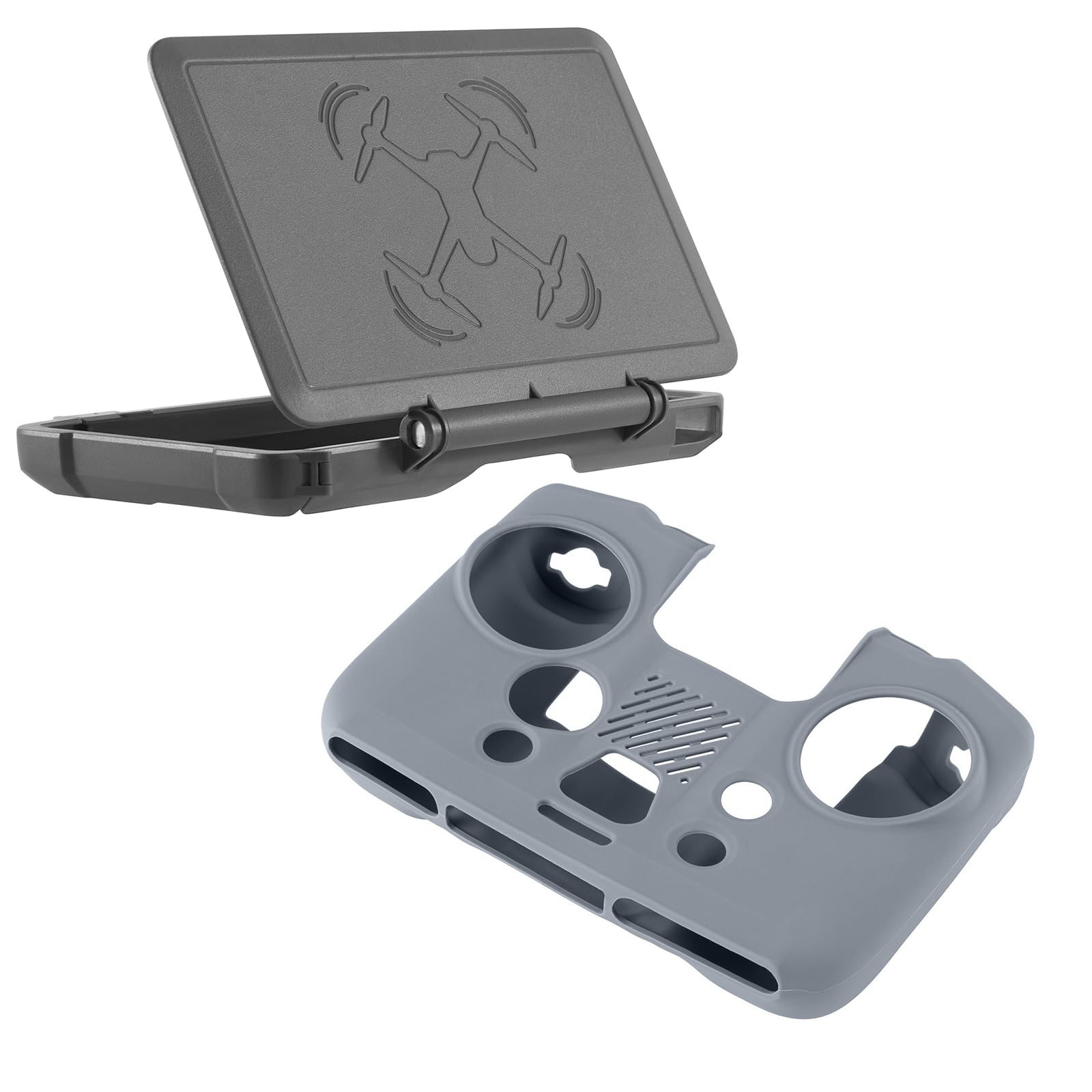 LICHIFIT 2-in-1 Sun Hood Screen Protector + Silicone Protective Cover for DJI RC PRO 2 Remote Controller Protection Case Cover RC PRO2 Anti-scratch Skin Sunshade Visor