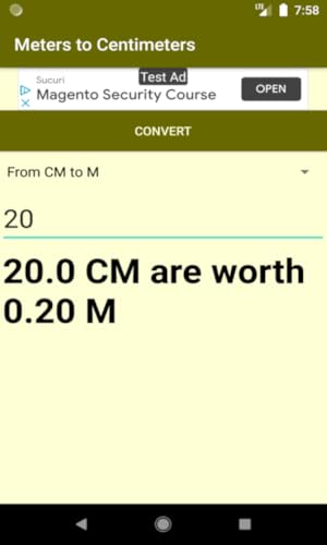 Converter meters to centimeters