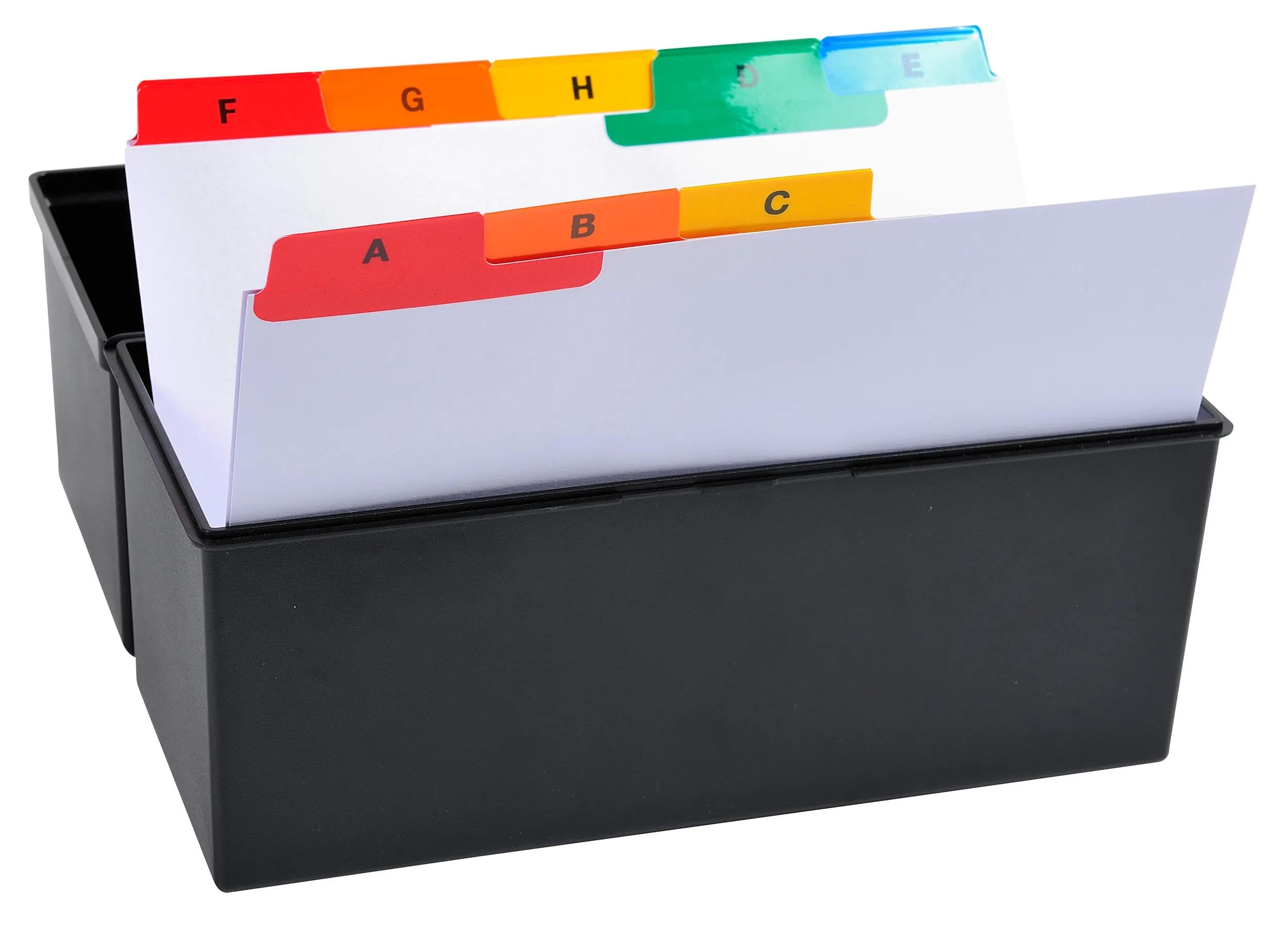Exacompta - Rif. 13998E - Cartoncino con 10 divisori alfabetici stampati dalla A alla Z in carta bianca per cartelle formato A5-25 tasti, per classificazione di spine orizzontali, formato 160 x 210 mm