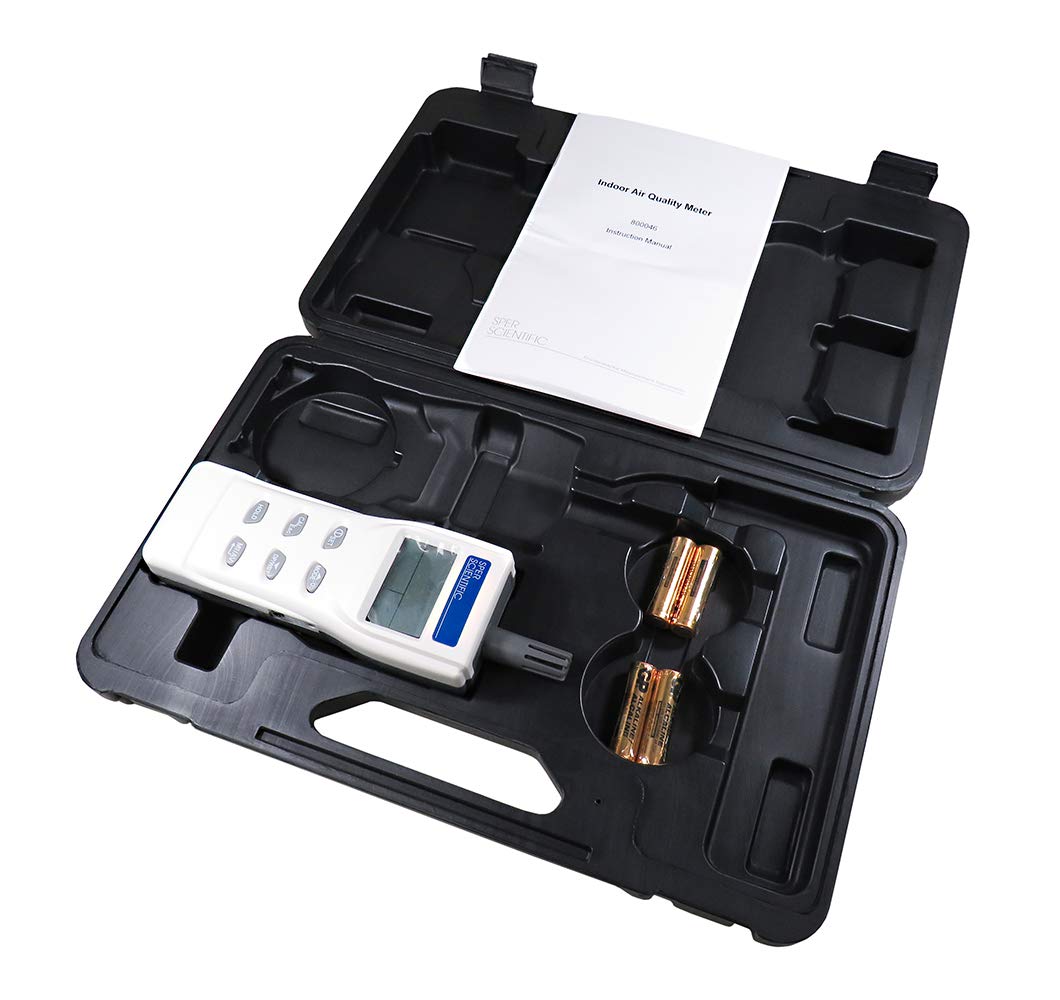 Sper Scientific Indoor Air Quality Meter 800046 - CO2, Humidity, Temperature, Wet Bulb and Dew Point Monitor with NDIR Technology for Offices, Classrooms, HVAC & More - 4 pc
