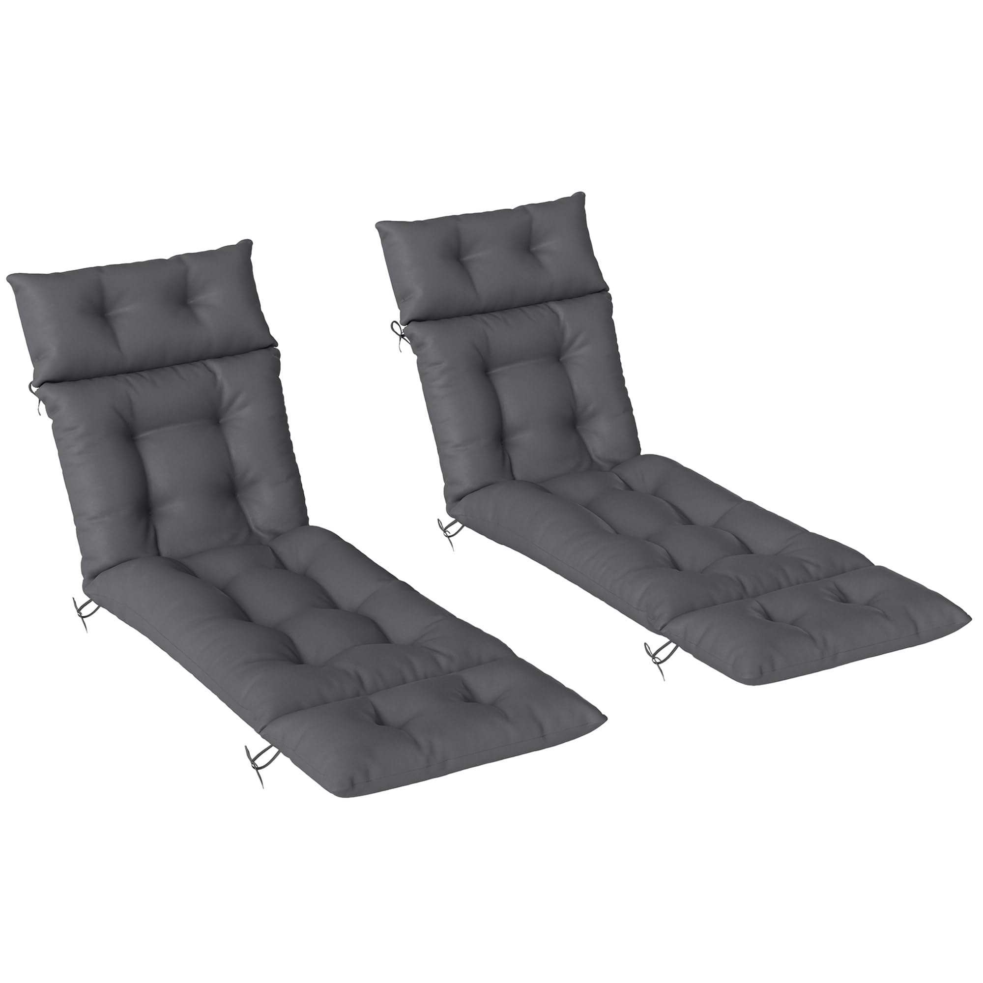 Coussins de chaise longue Outsunny matelas de bain de soleil épais et élégant