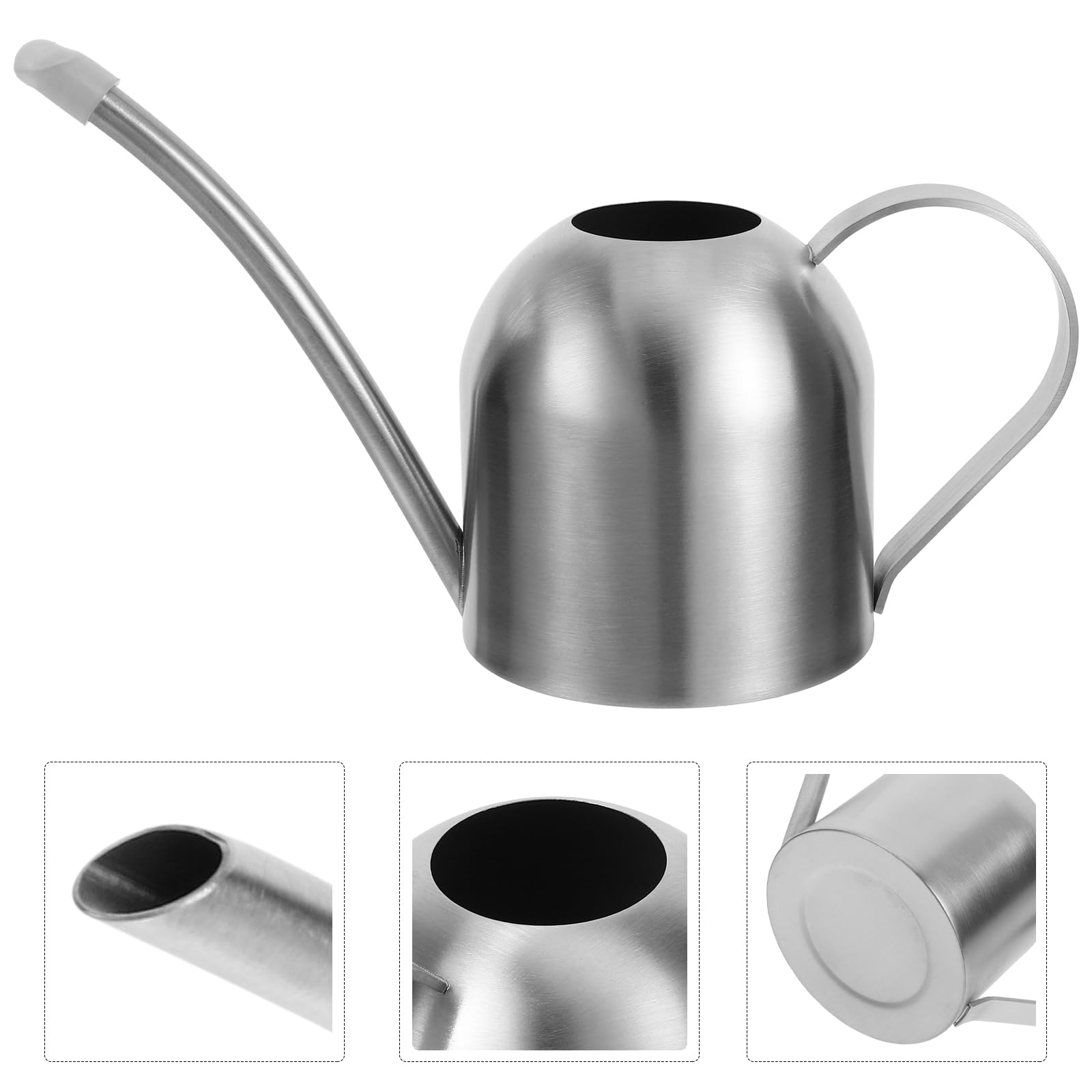 Yardwe Edelstahl Gießkanne 500Ml Für Zimmerpflanzen Indoor Mit Langen Auslauf Zur Präzisen Bewässerung Von Pflanzen Und Blumen Im Garten Und Zuhause