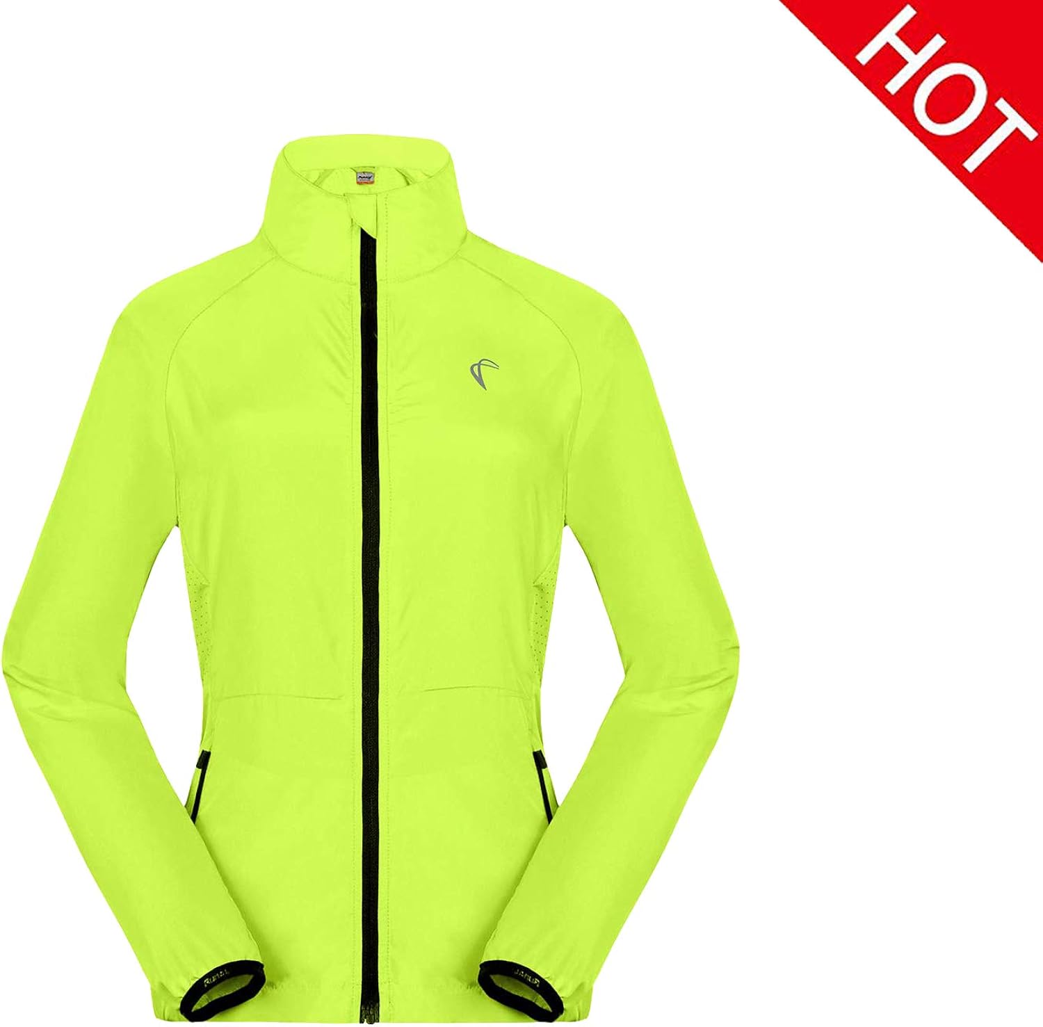 Women's Windproof Water Resistant Convertible Cycling Running Jacket