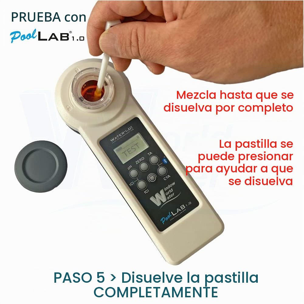 PoolLab 1.0 - Comprobador de agua electrónico - Edición especial 13 en 1 - Electrónico Pool Water Tester - Fotómetro para Whirlpool - Muy fácil de usar, Bluetooth, potente aplicación