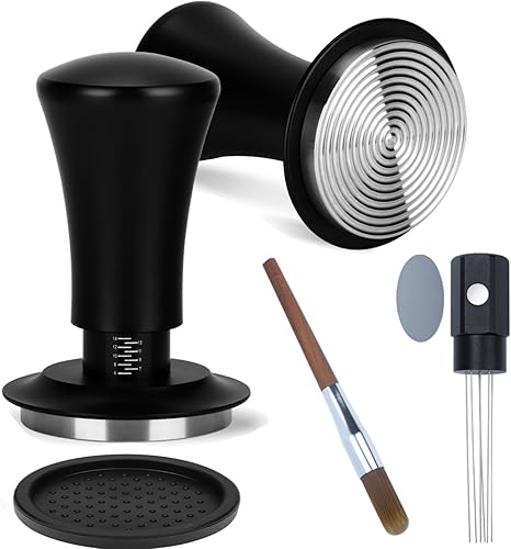 BCIBhucy Manipulación de café expreso de 2.297 in, acero inoxidable, presión constante, expreso, con resorte calibrado, regalos para los amantes del