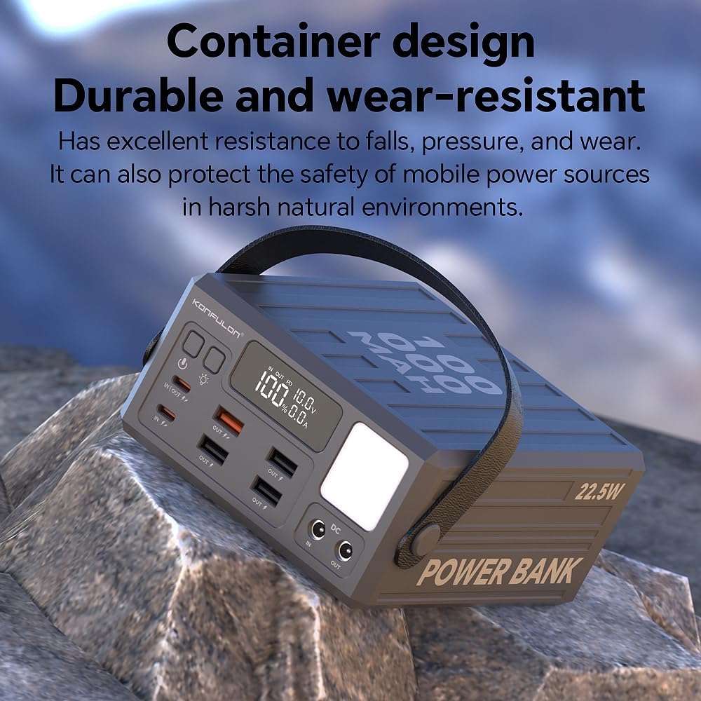 High Capacity Power Bank 100000mAh Fast Charging 22.5W PD 20W Portable USB C Battery Packs with 7 Outputs & LCD Display Battery Bank for iPhone, Samsung, iPad ,Macbook & Outdoors Camping (GREY) - Image 8