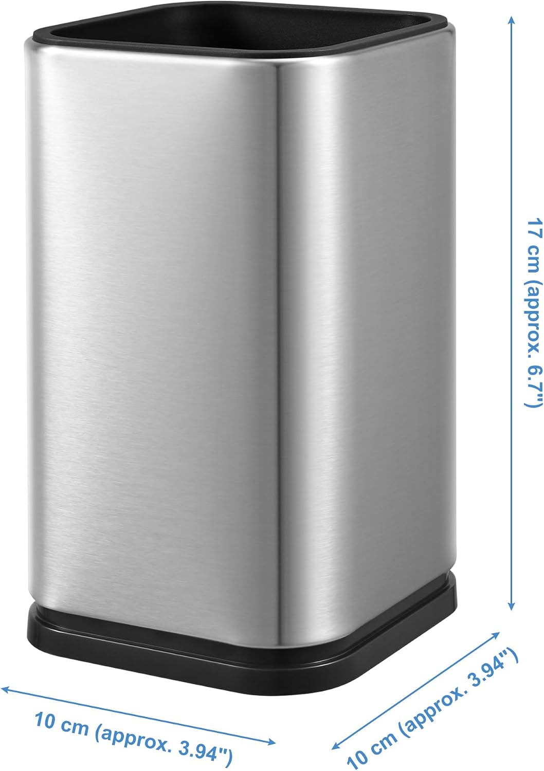 Large Square Stainless Steel Kitchen Utensil Crock & Utensil Holder & Countertop Holder