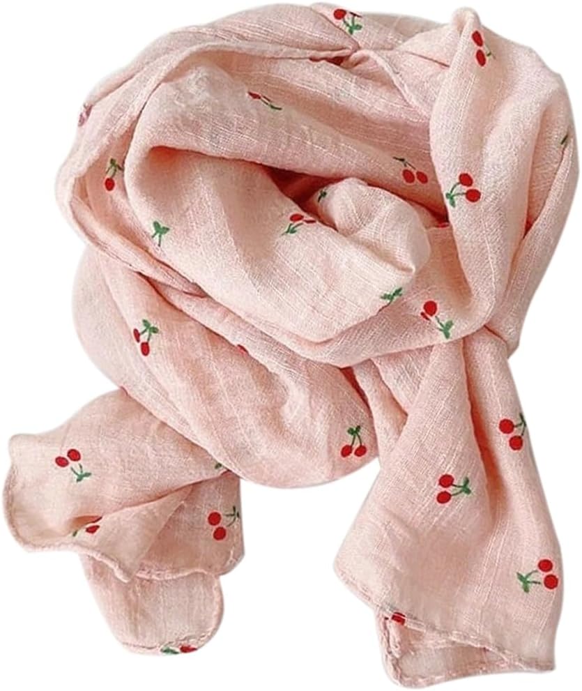 Summer Soft Cute Print Scarf for Kids Boy Girl Casual Travel Scarf 60"×10"