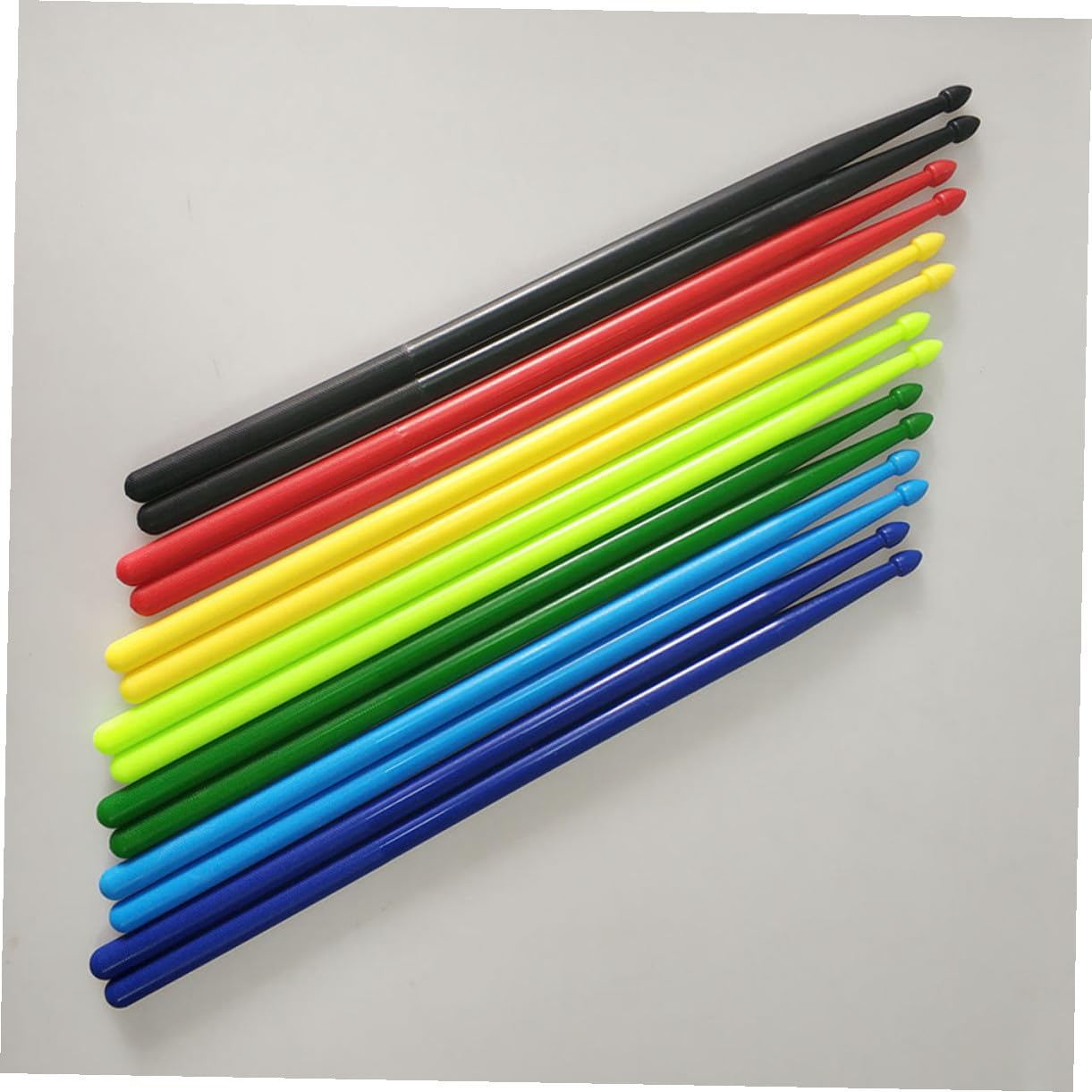 Baguettes de Batterie en Nylon 5a Légères, 7 Paires pour Débutants | Prise Confortable Antidérapante, Sensation D’équilibre, Usage Maison et École, pour Étudiants et Amateurs