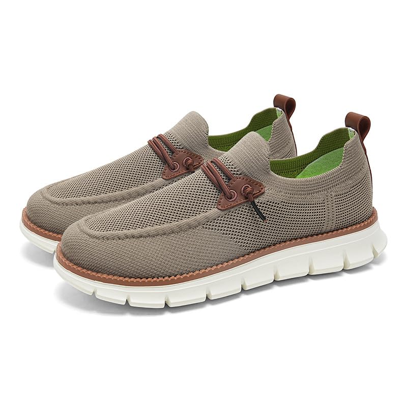 Men's Casual Dress Slip-On Shoes Walking Hiking Mesh Breathable Hands Free Sneakers Lightweight Comfortable Loafers