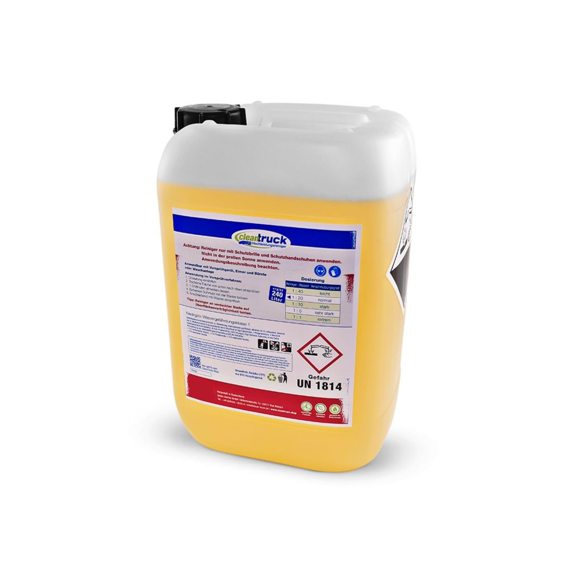 CleanTruck Landmaschinenreiniger Xtreme 5L | Konzentrat für Hochdruckreiniger & Schaumkanonen | Entfernt Öl, Ruß & Insekten | Tiefenwirksamer Glanz-Reiniger für Traktoren, Mähdrescher & Forstfahrzeuge