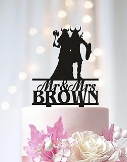 Viking Wedding Cake Topper, Custom Medieval Bride and Groom Decor, Personalized Viking Warrior Wedding Keepsake, Anniversary Celebration, Gift for History Lovers
