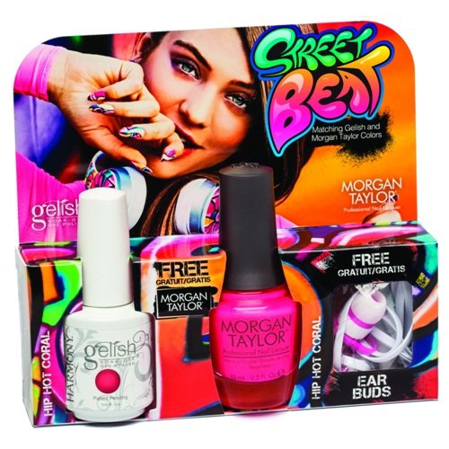 Harmony Gelish & Morgan Taylor - Two Of A Kind - Street Beat Collection - Hip Hot Coral - 15ml / 0.5oz