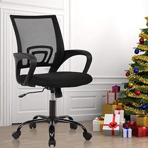 Mesh Office Chair Ergonomic Desk Chair Adjustable Computer Chair Comfortable Seat Back Support Task Rolling Swivel Chair with