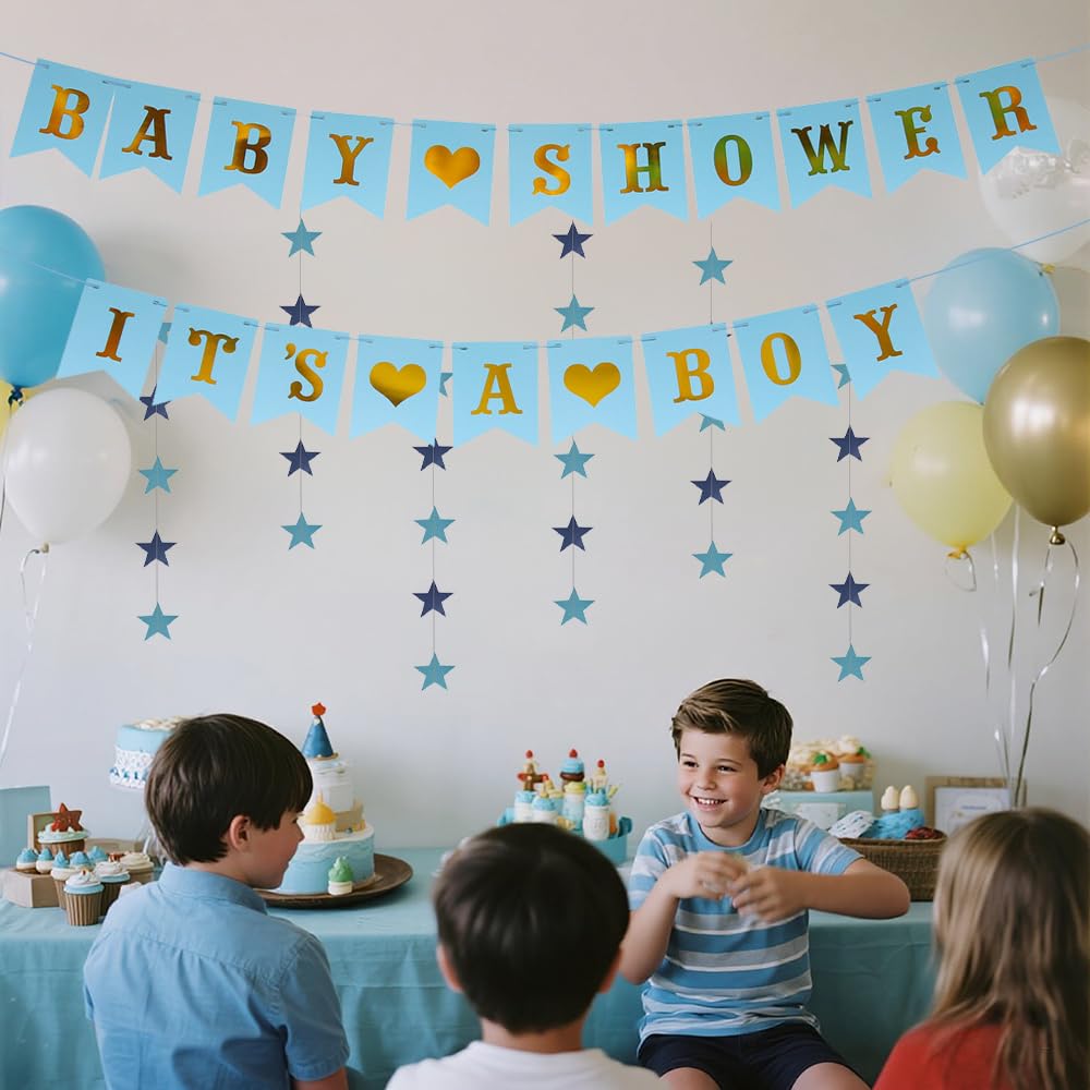 HSC Baby Shower Decorations Boy, Baby Shower Banner, Baby Boy Decorations - Image 4