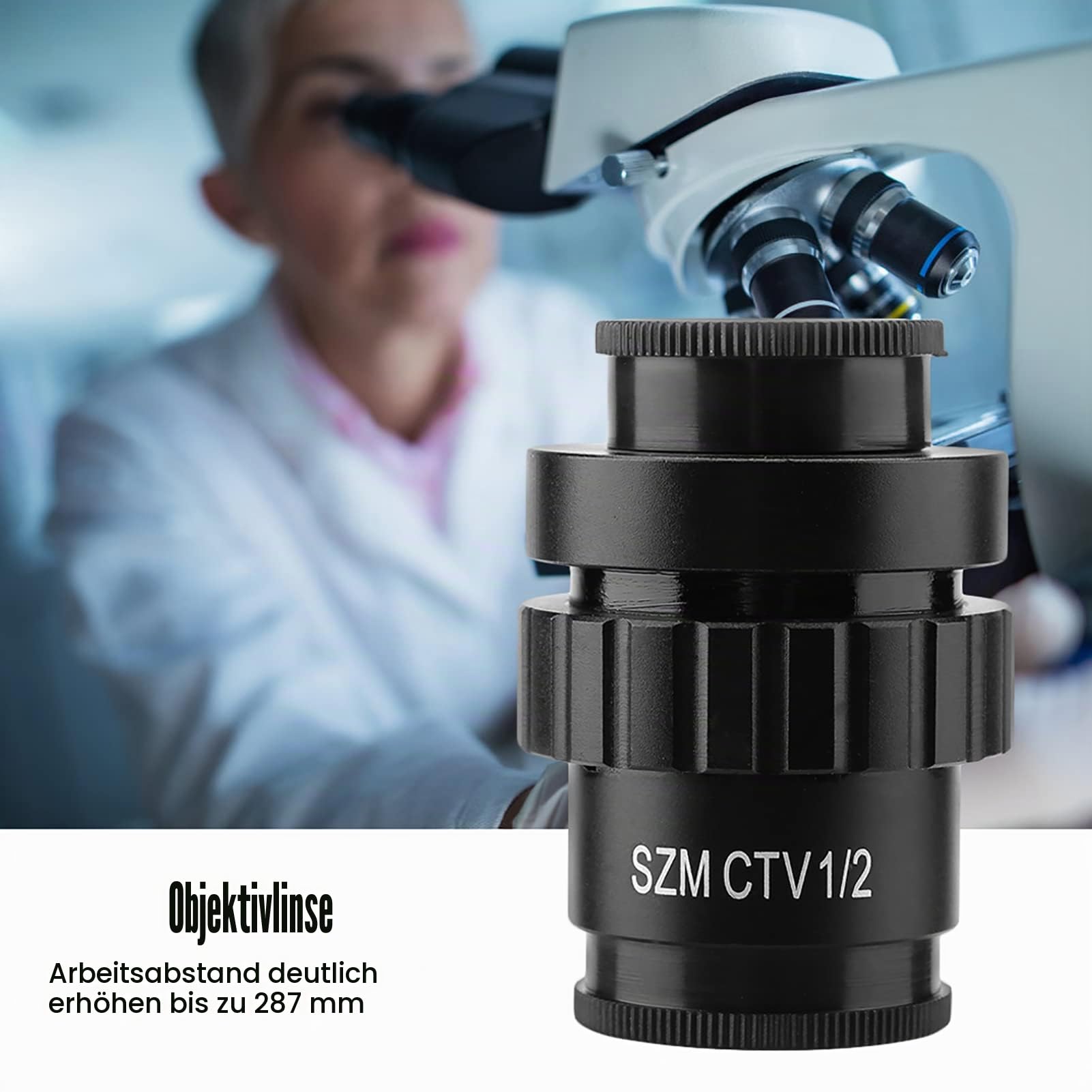 0.5X Okular C-Mount Objektiv 1/2 CTV Adapter für Video Digitalkamera Triokulares Stereoskopisches Mikroskop