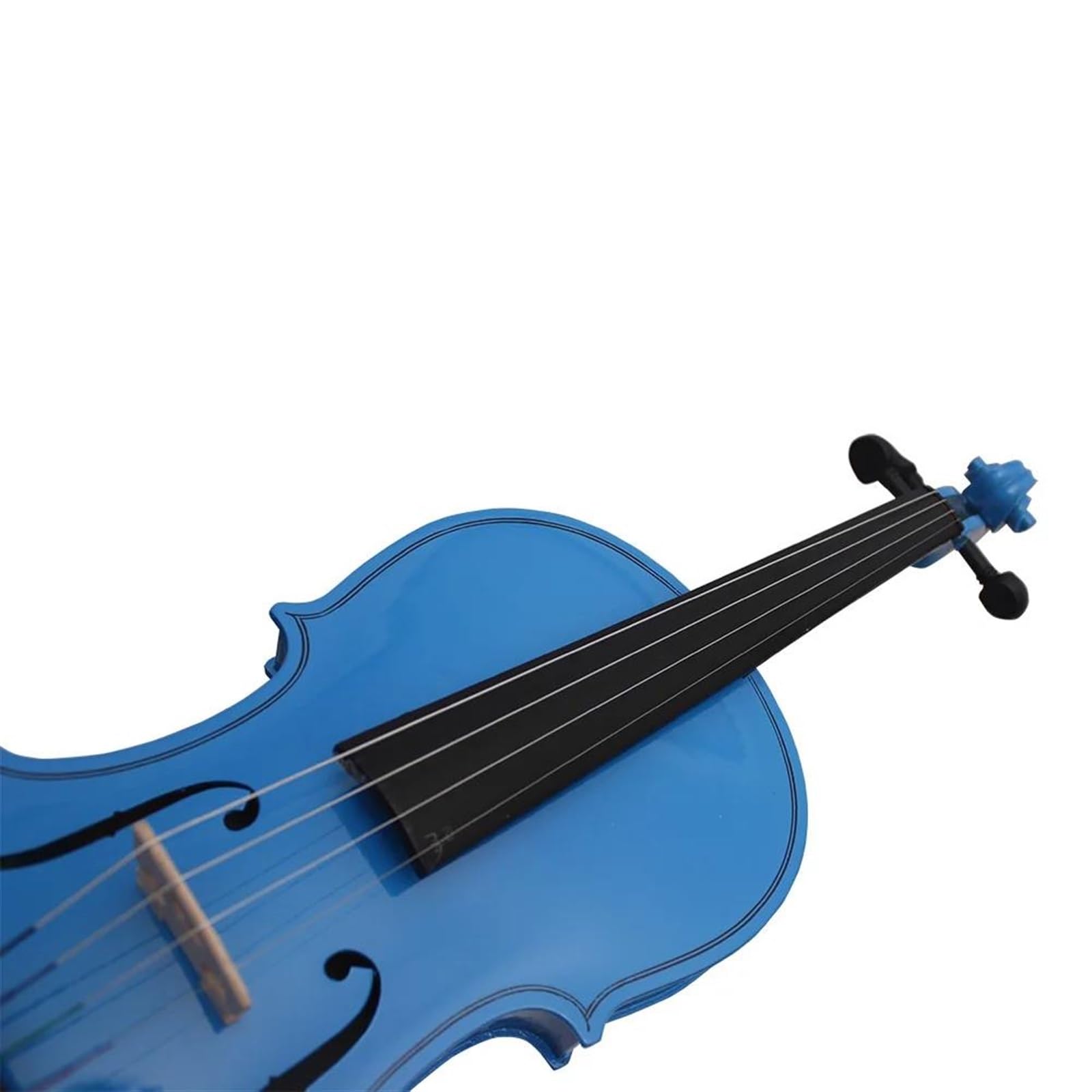 Violino Set Violino 4/4 Violino acustico blu scuro con custodia Arco Strumento musicale per violino per principianti