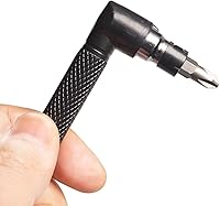 Vista 2 de LiebeWH Llave de enchufe en forma de L 90 grados en ángulo recto doble cabeza 1/4 pulgadas destornillador hexagonal adaptador para espacios reducidos