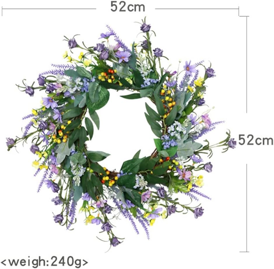 Simulated Small Wildflower Wreath Wedding Rustic Home Decoration Patio Door Wall Arrangement