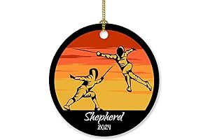 Personalized Fencing Christmas Ornament: Celebrate Your Love for This Sport