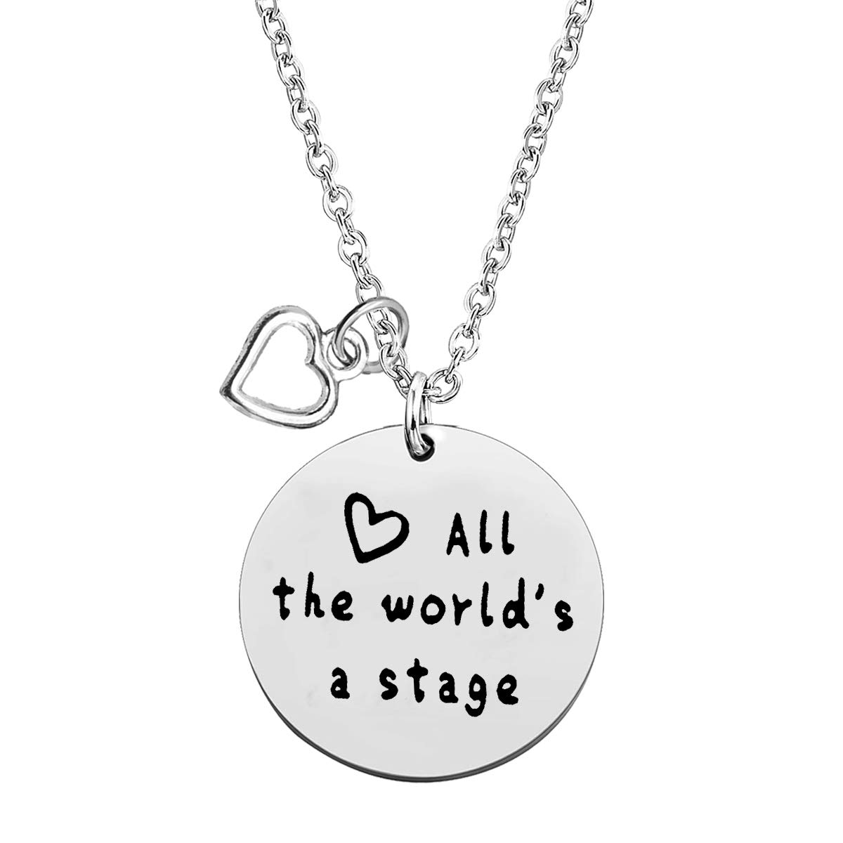 Baixian Theater Inspirational Gift for Women Girls Theater Lover Gift Drama Student Graduation Gift Drama Teacher Gift Drama Theater Necklace Jewelry for Valentines Birthday Gift for Children