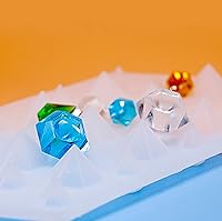 Vista 5 de 2PCS 3D Diamond Gem Silicone Mold, Clear Silicone Mold for Making Clay Resin Epoxy Crafting Projects