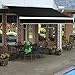 12 ft. Destin with Hood Left Motor with Remote Retractable Awning (120 in. Projection) Black