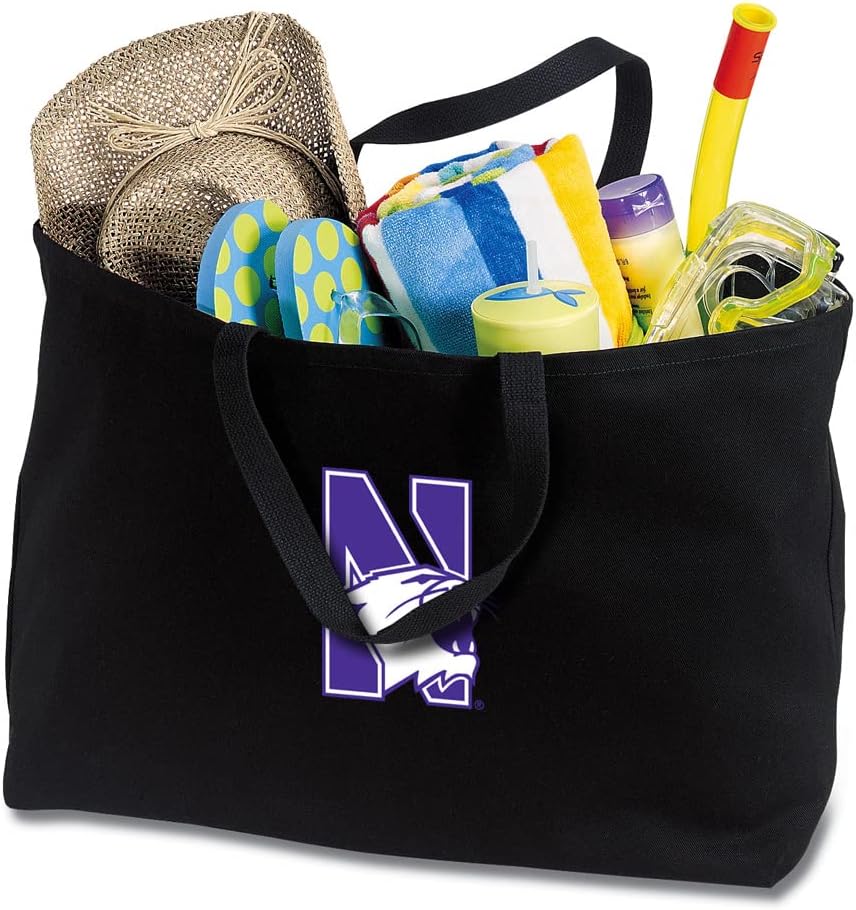 Broad Bay Jumbo Northwestern Tote Bag or Large Canvas Northwestern University Shopping Bag