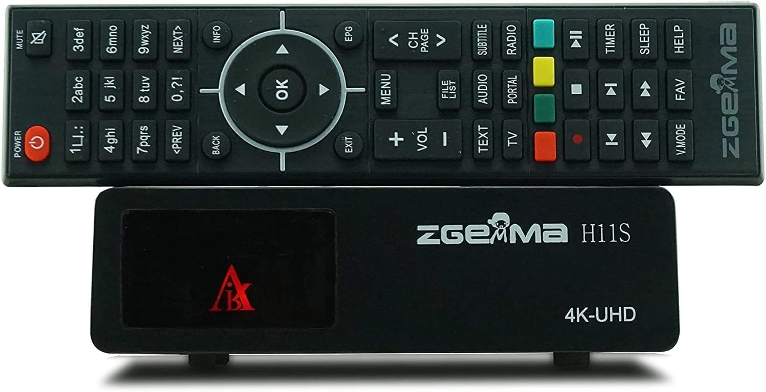 ZGEMMA H11S Sleekiew DVB-S2X 4K Linux Satellite TV Receiver | Android TV Box | Fast Speed Satellite Signal Receiver with 16GB EMMC FLASH / 1GB DDR3 Memory