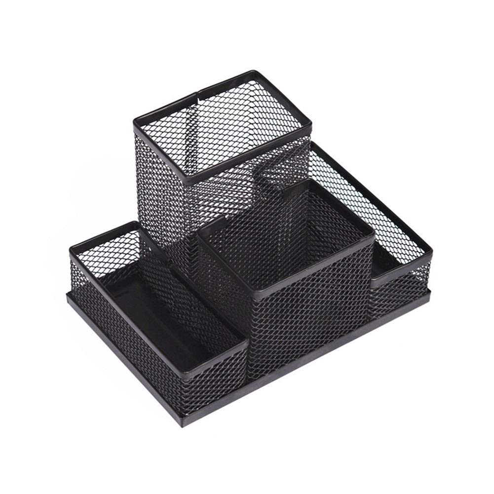 Boîte de rangement de papeterie de bureau Badge Holder tiroir de rangement de bureau Ruler école Fournitures de bureau grande capacité métal Combinaison Organisateur Crayon Pen (Color : 6)