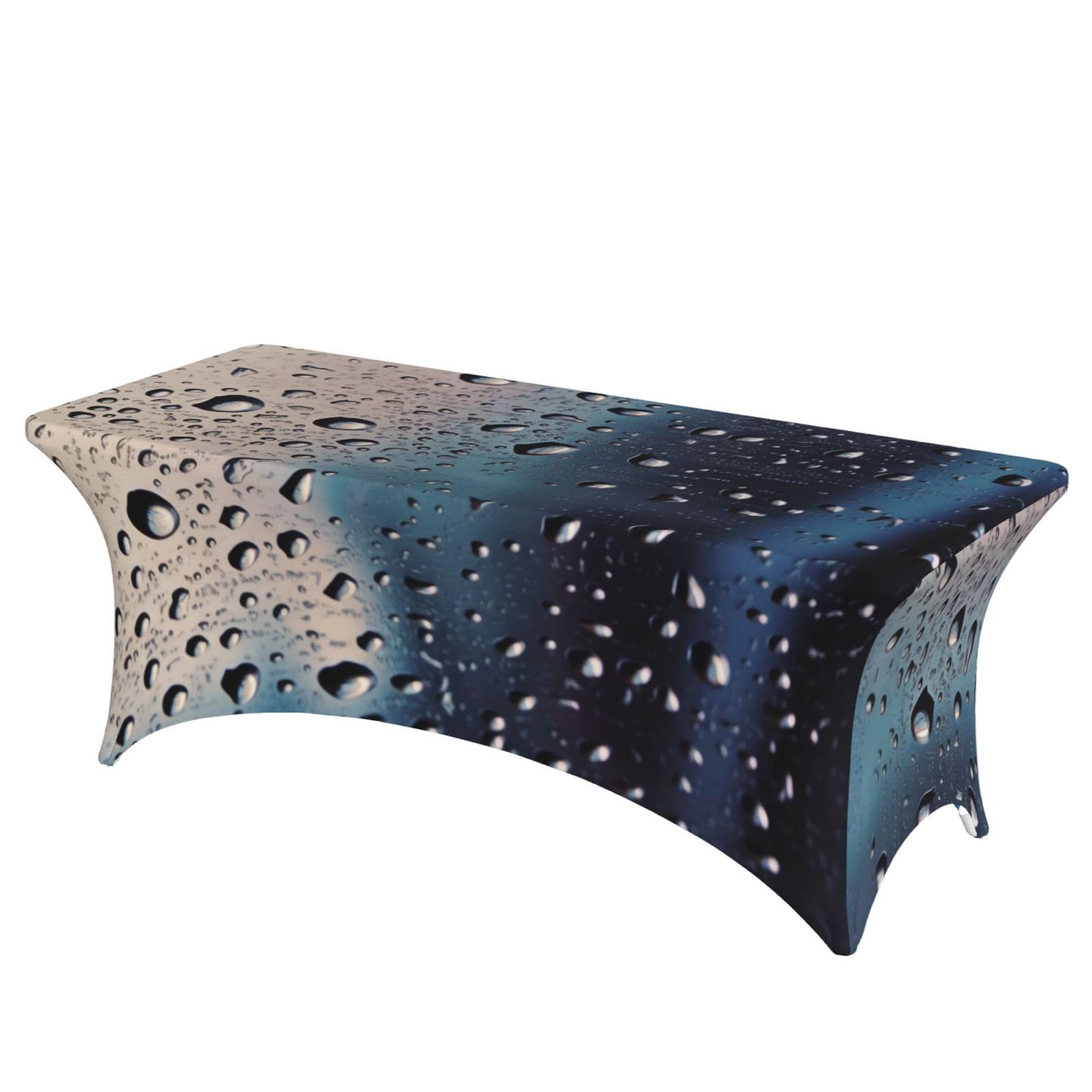Nappe de table rectangulaire 1,8 m en élasthanne extensible et lavable
