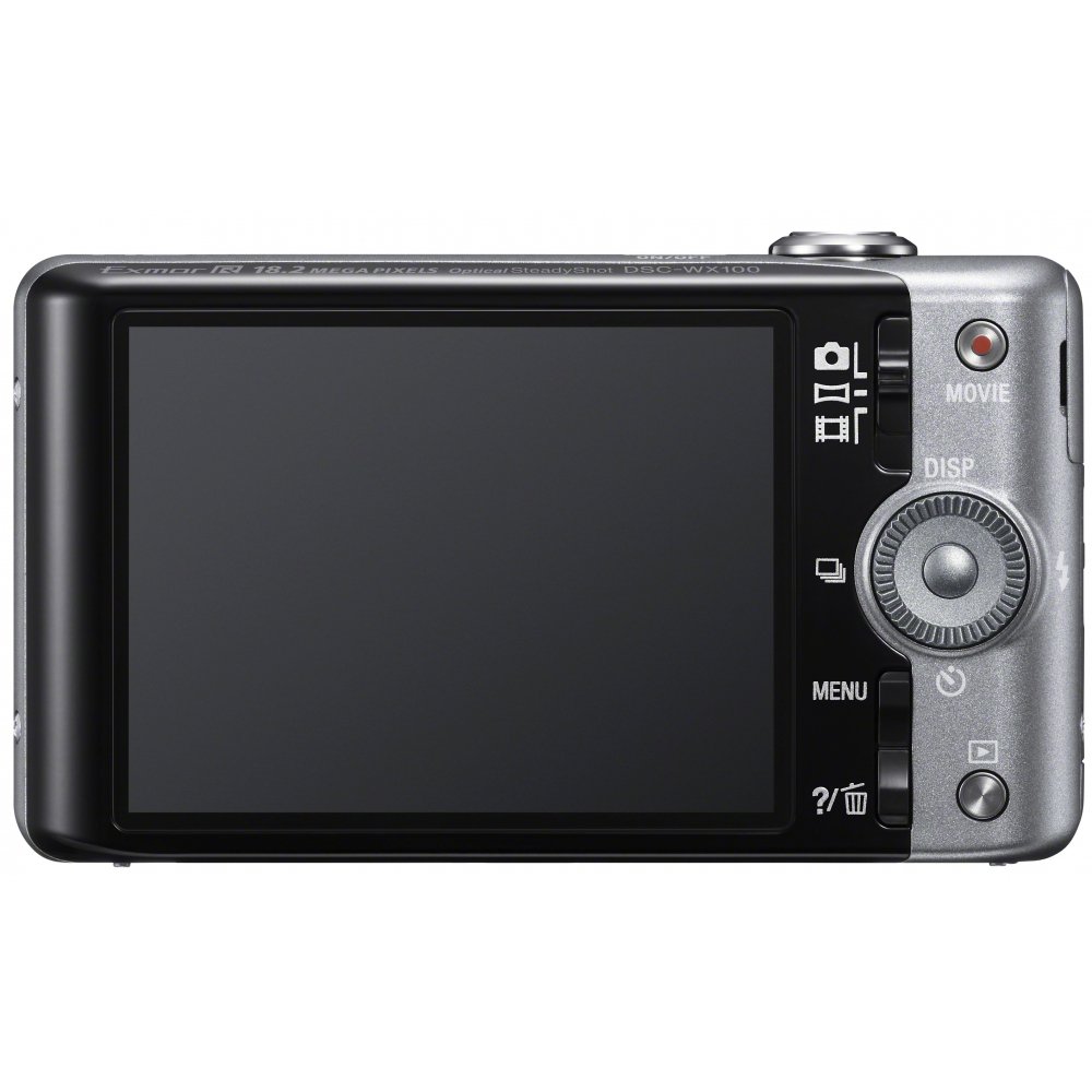 Sony Cyber-shot WX100 High Zoom CMOS Sensor Camera - Silver (18.2