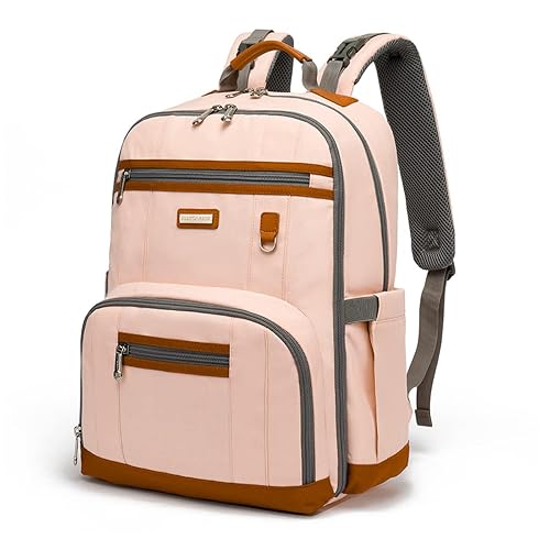 Miniatura 17 de Mochila para pañales, bolsas grandes de pañales para bebé con almohadilla cambiadora portátil para niños y niñas, bolsa de viaje multifunción para