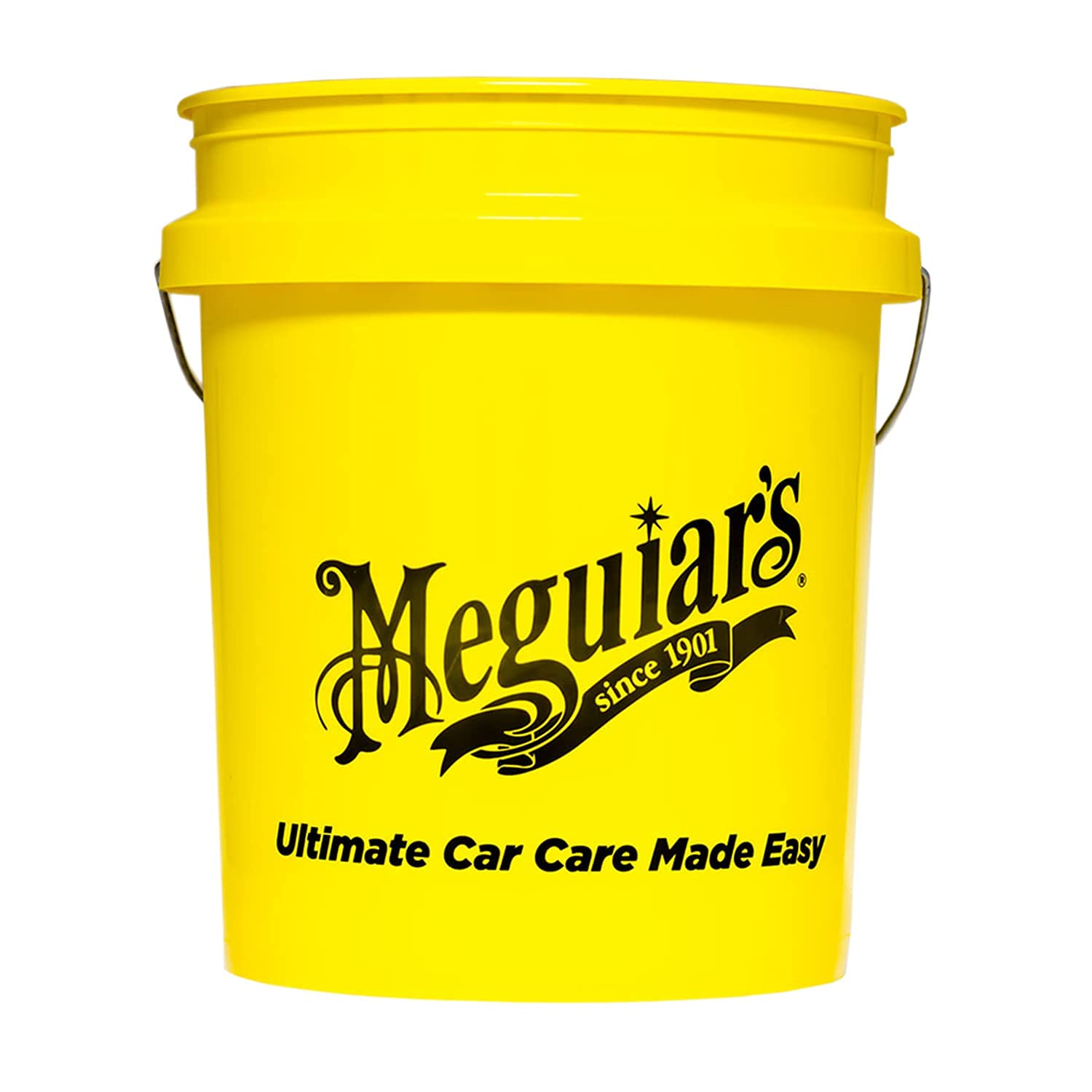 detailmate Meguiars - Set di lavaggio per auto, secchio da 5 galloni (19 l) con dettagli Guardz Dirt Lock, contenitore per il lavaggio a mano oro, senza graffi