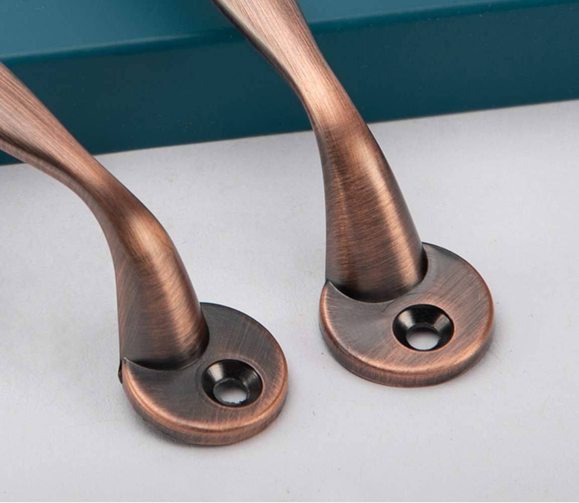 6 Pack Sliding Barn Door Handle Pull Copper Tone Screws Included, 115mm
