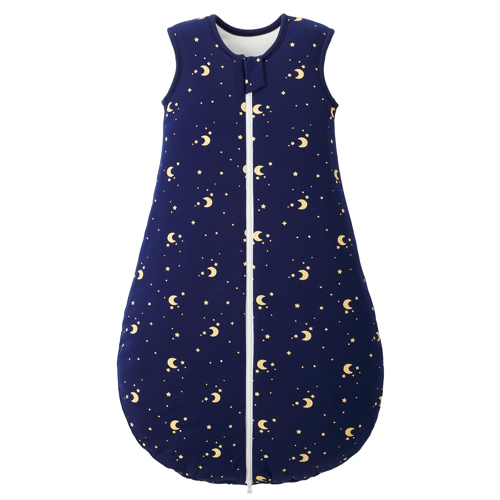 Duomiaomiao 2.5Tog Schlafsack Baby Ganzjahres, 100% Baumwolle Baby Schlafsack Winter, Mädchen Neugeboren,Warmer Schlafsack Neugeborene Kinder(Der Mond Die Sterne/70) Baby