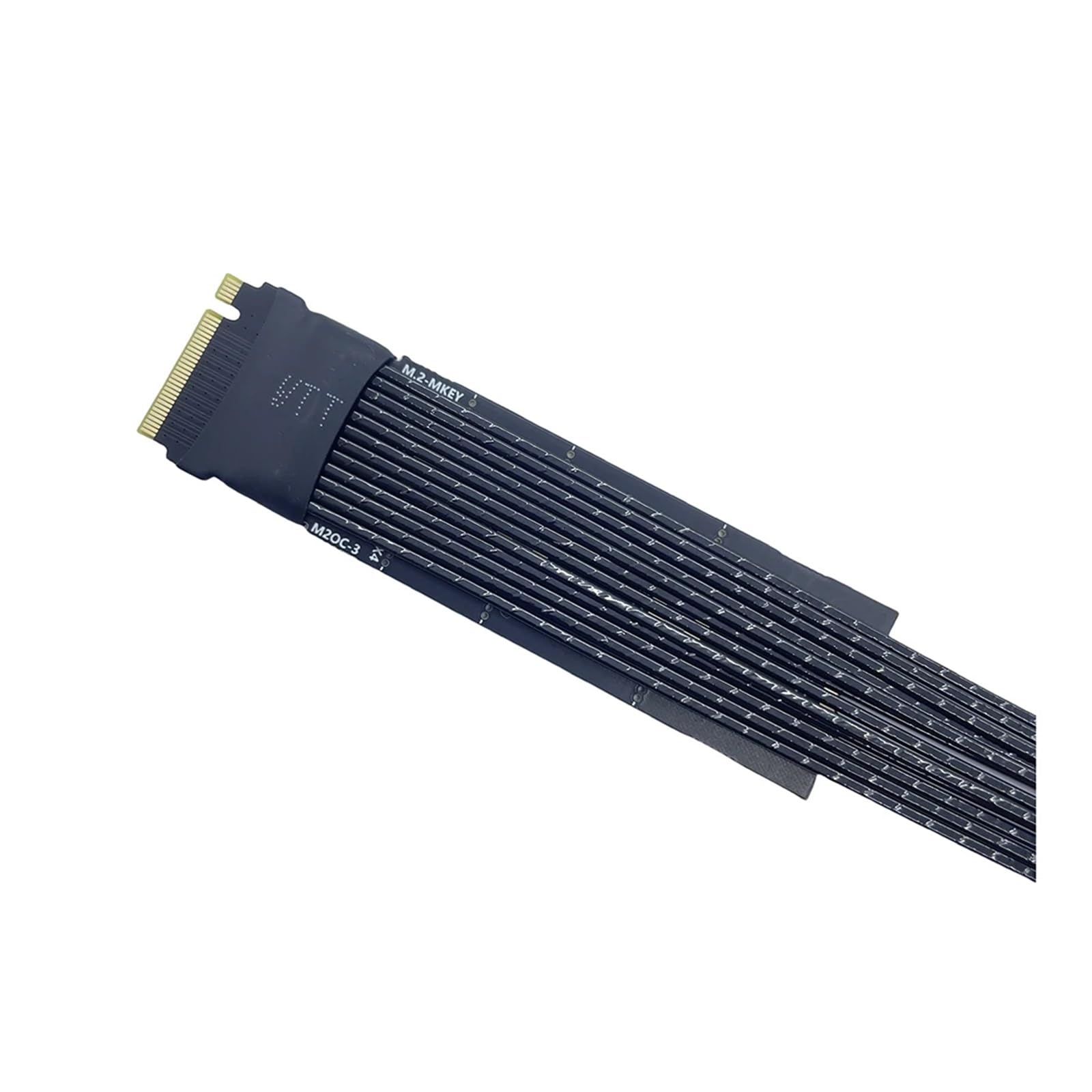 Posrebrzany kabel przedłużający M.2 do Oculink 4i do M.2 Mkey NVME na SFF8611, kabel adaptera PCIe 4.0 X4 Gen do komputera stacjonarnego (30 cm)