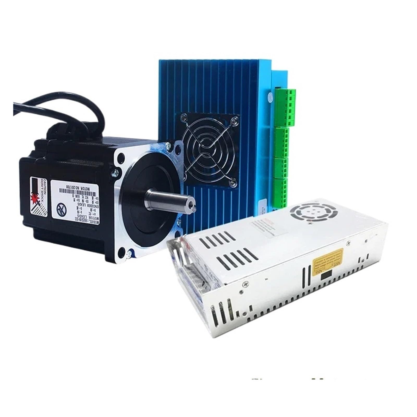 BALYDLUL Nema34 4.5NM Stepper Motor Drive 400W Power Supply Kit Servo 4.5Nm Closed Loop Stepper Motor with Brake for Z Axis HBS86H 86HB250-80B(Motor with Brake,No Power Supply)