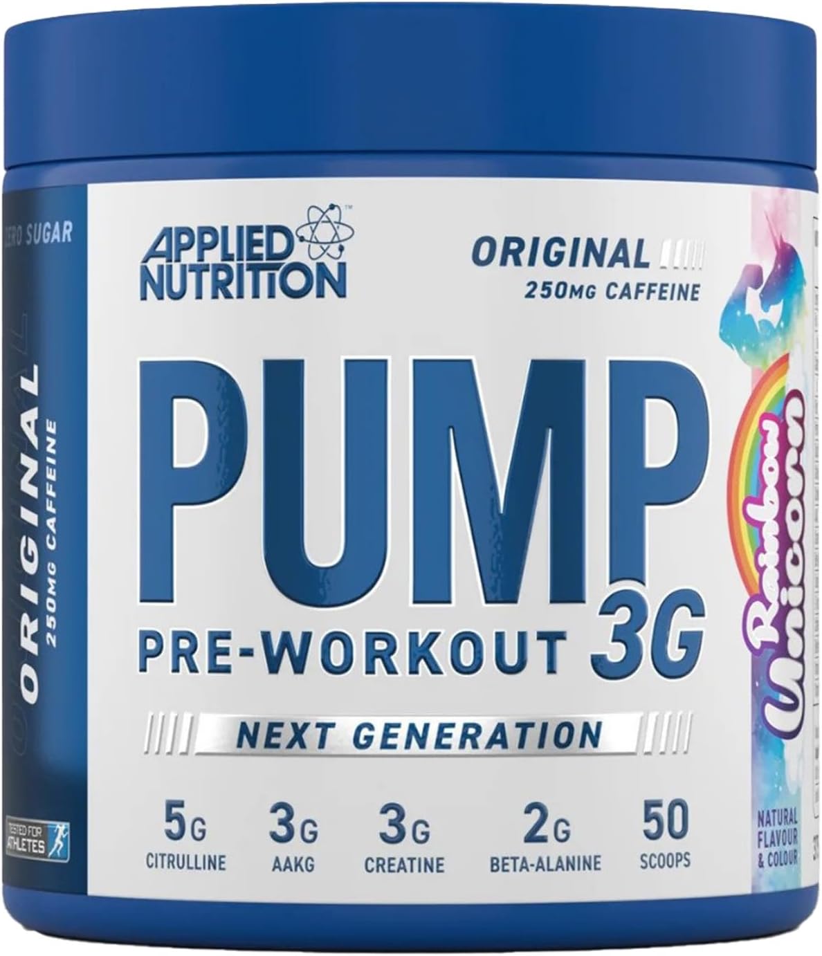 Pump 3G Pre Workout - Energy, Focus & Performance (375g - 25 Servings) (Rainbow Unicorn)