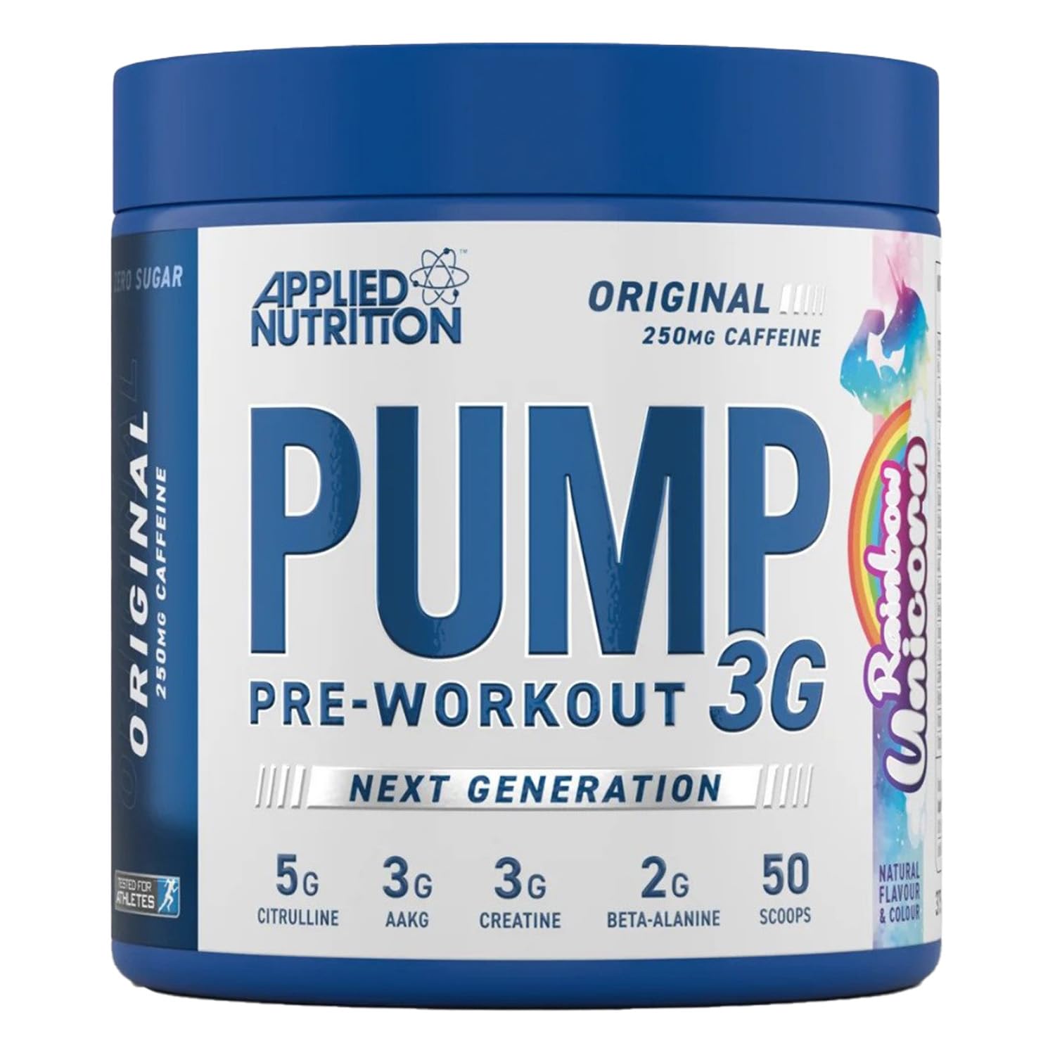 Pump 3G Pre Workout - Energy, Focus & Performance (375g - 25 Servings) (Rainbow Unicorn)