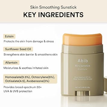 Abib Airy & Quick Sunstick DUO SPF50+ Broad Spectrum Semi-Matte & Quick Glowy Finish, No White Cast, Korean Sunscreen Stick for All Skin Types, 2 Count
