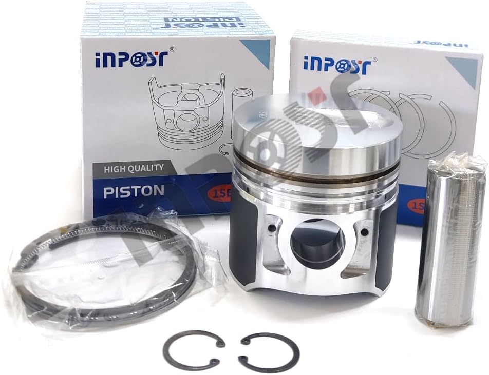 1 set Piston Kit with piston ring Compatible with Mitsubishi Engine S6E S6E2 Forklift FD35 FD38 Motor Grader MG100 MG150 Replacement (Diameter of Piston S6E-94mm)