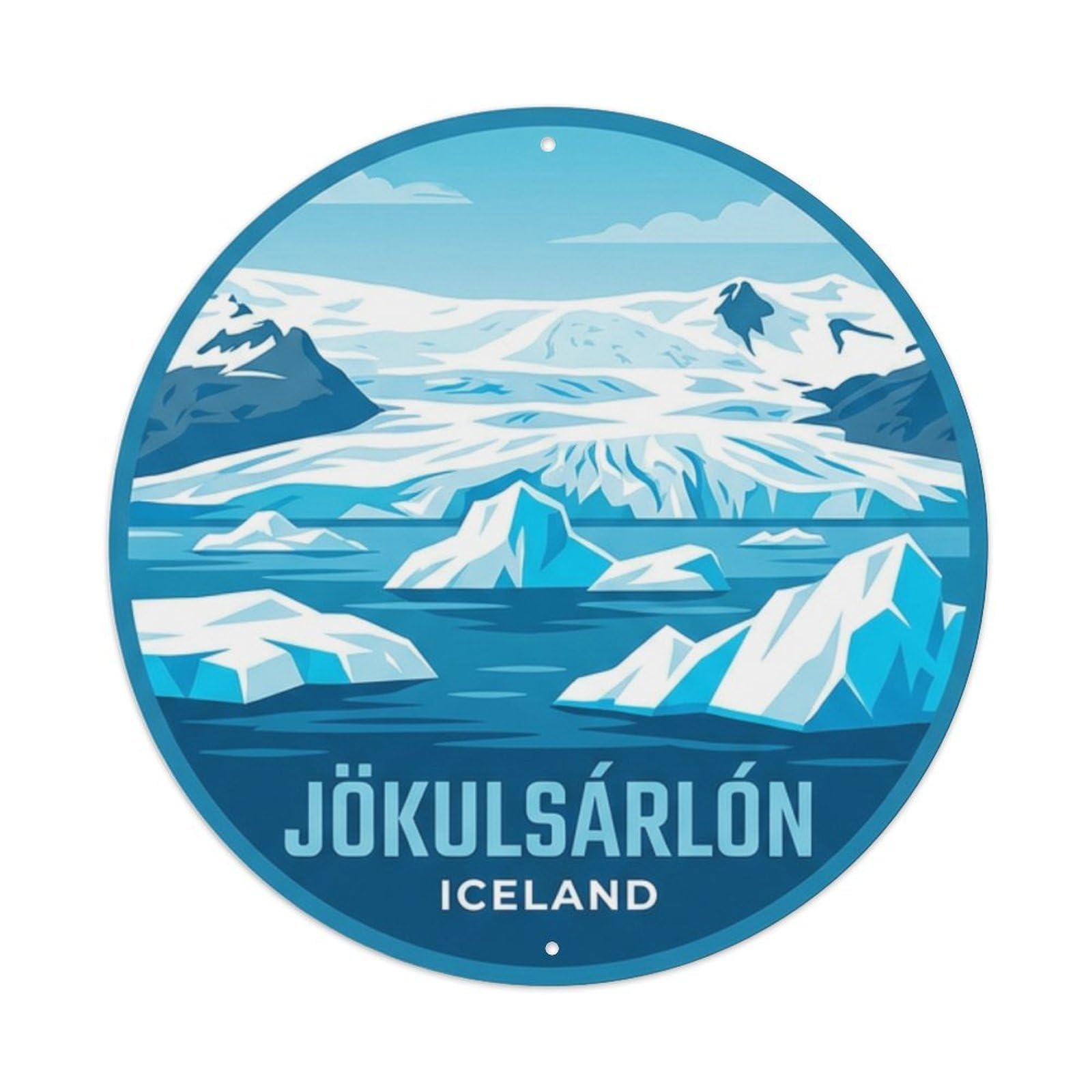 Galvaxio Style Iceland Retro Travel Jokulsarlon Metal Tin Sign