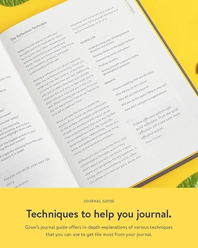 Miniatura 5 de Grow Daily Journal Diario de escritura diaria guiada de tapa dura encuadernado en tela (buque insignia, 5.4 x 7.7, carbón, 192 páginas)