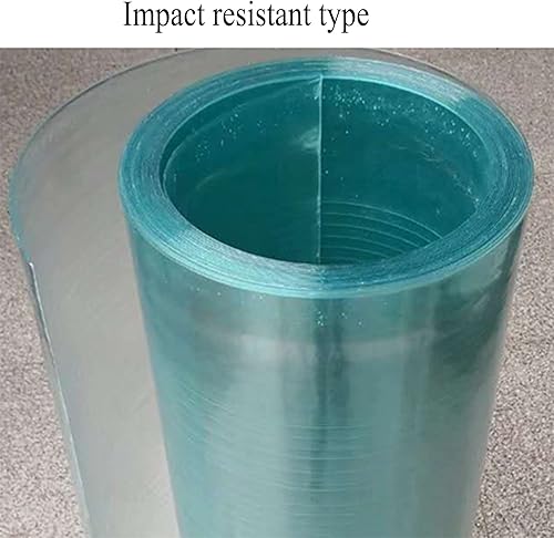 Miniatura 6 de IMPREC Hoja de techo transparente, ignífuga de policarbonato de 0.039 pulgadas, rollo de plástico, protección contra la lluvia y la nieve para techo