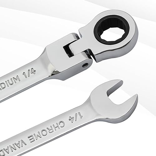 Miniatura 6 de B4B BANG 4 BUCK Llave de 14, llave combinada de trinquete de cabeza flexible, grado industrial, 72 dientes, caja de trinquete de 12 puntos,