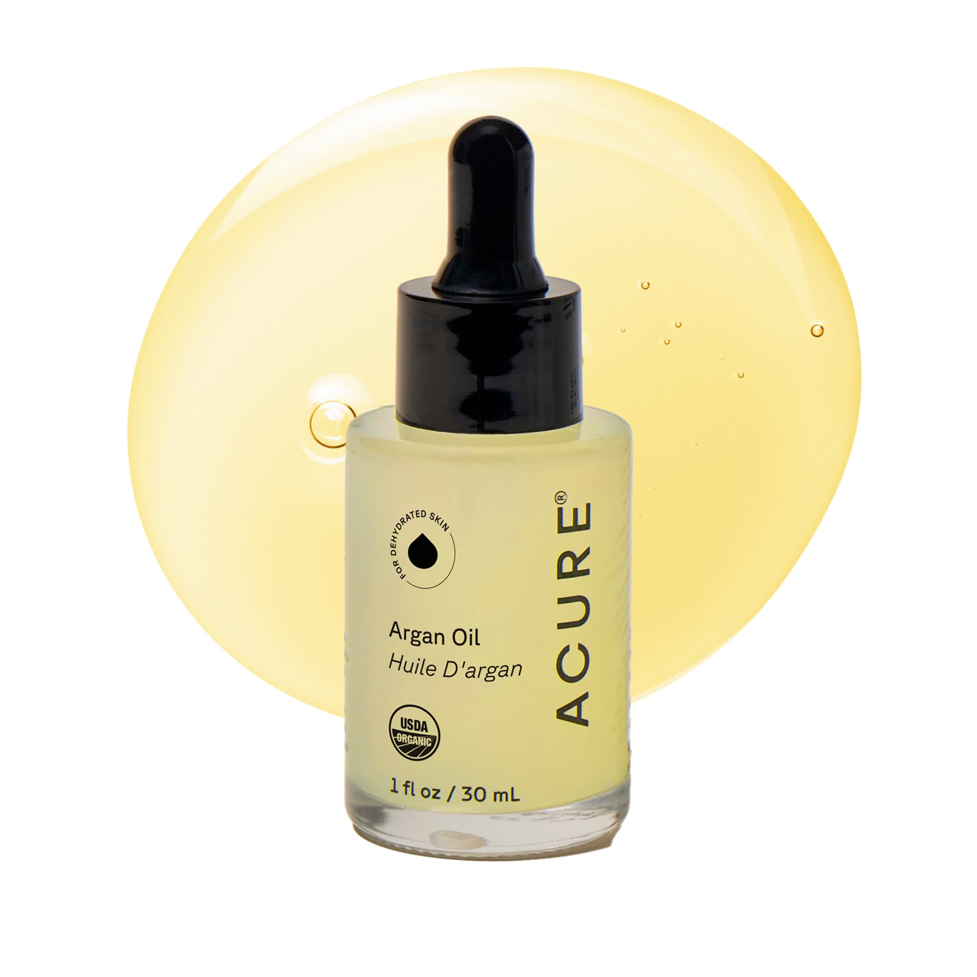 Acure The Essentials Argan Oil - Carrier Oil for Hair & Skin - 1 fl oz | Pure Organic Nourishing Moisture Treatment Face & Body, Vegan, Natural, Cold Pressed